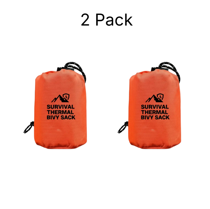 🏔️Survival Thermal Bivy Sack – Ultralight Waterproof Emergency Sleeping Bag for Hiking & Bug-Out Bags