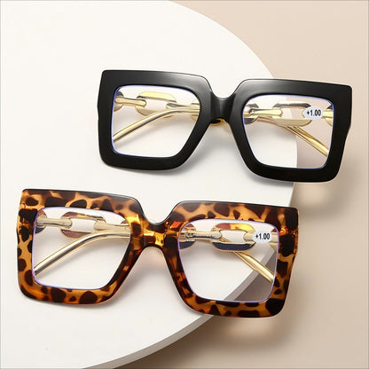 🔥Lastday 70% OFF-Women’s Oversized Square Chain Reading Glasses(1set-6pcs)