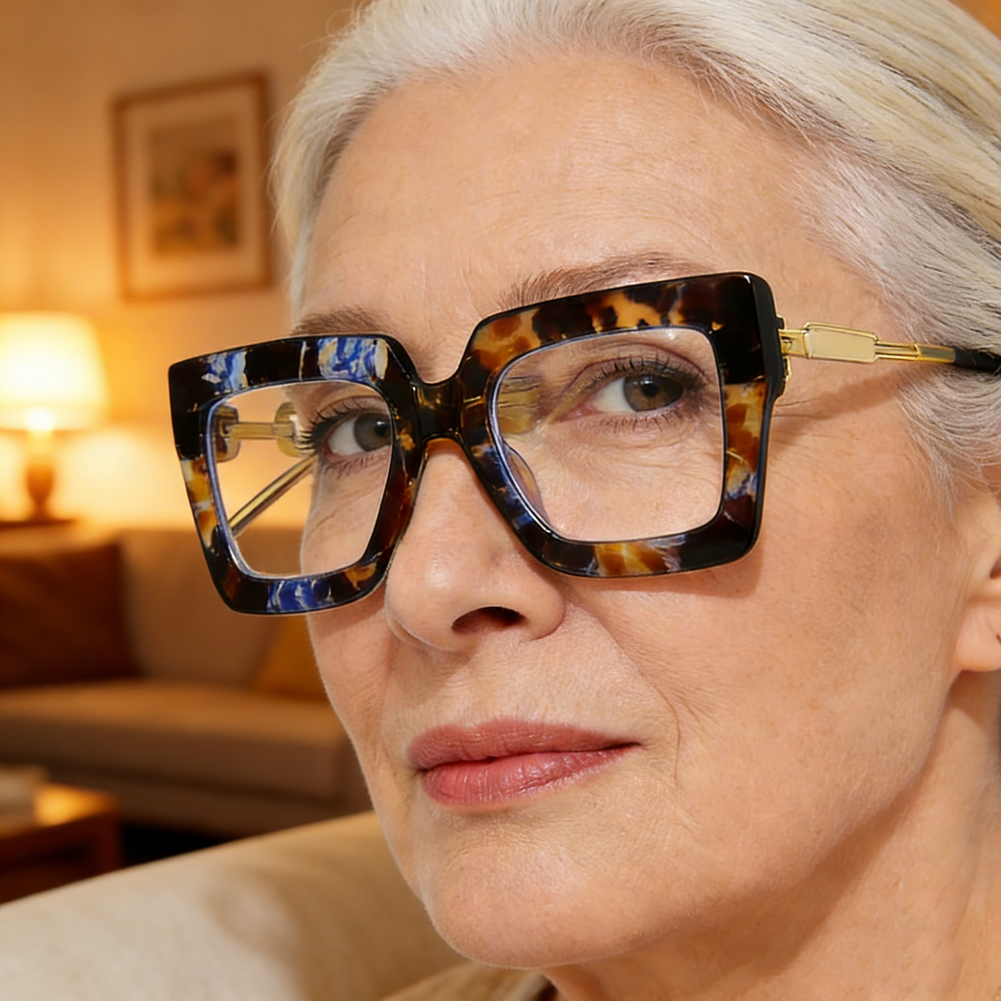 🔥Lastday 70% OFF-Women’s Oversized Square Chain Reading Glasses(1set-6pcs)