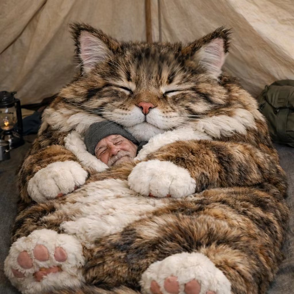 🔥Hot Sale 49% off🌟🐱 Fluffy cat sleeping bagy💤