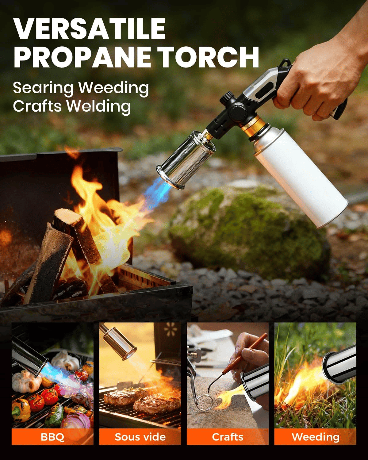 🔥Flash Sale 49% OFF💥New Powerful Propane Torch -3272°F High Temp Flame(Buy 2 Free Shipping)