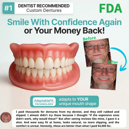 🌎Ends Today: 70% OFF! ⏰LUMIVO® Medical Full Denture with Strong Suctiond🦷Obtain American Dental Association (ADA) Certification