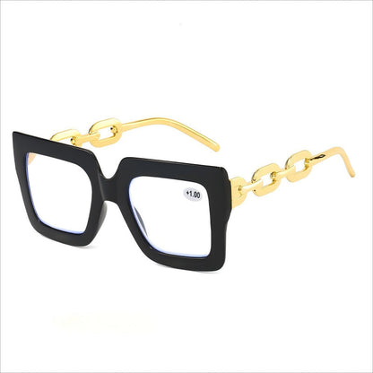 🔥Lastday 70% OFF-Women’s Oversized Square Chain Reading Glasses(1set-6pcs)