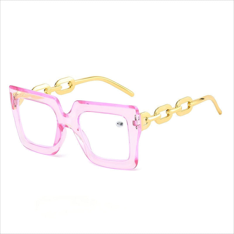 🔥Lastday 70% OFF-Women’s Oversized Square Chain Reading Glasses(1set-6pcs)