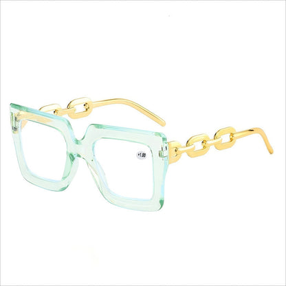 🔥Lastday 70% OFF-Women’s Oversized Square Chain Reading Glasses(1set-6pcs)