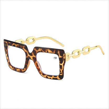 🔥Lastday 70% OFF-Women’s Oversized Square Chain Reading Glasses(1set-6pcs)